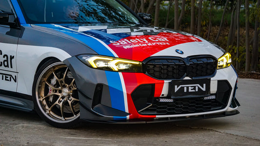BMW 3 Series 330i (with M-package bumper, does not fit base model) M340i G20 G21 LCI 2023-ON with Aftermarket Parts - Front Lip PP from VTEN