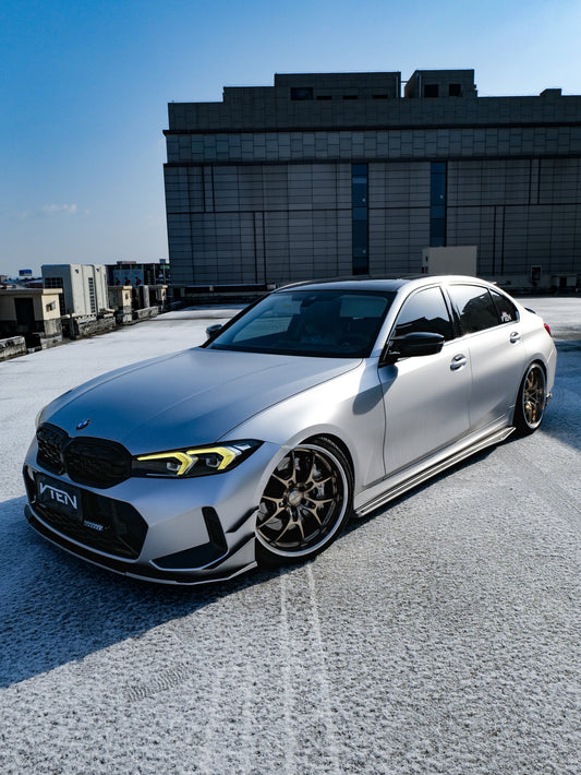 BMW 3 Series 330i (with M-package bumper, does not fit base model) M340i G20 G21 LCI 2023-ON with Aftermarket Parts - Front Canards ABS from VTEN