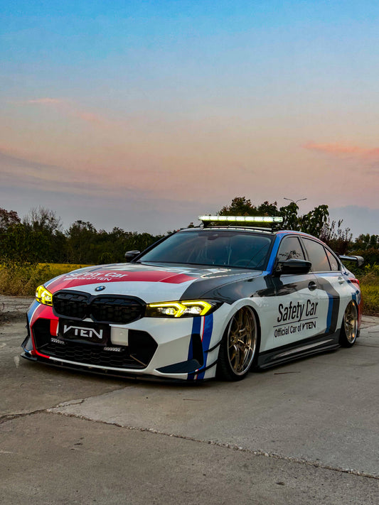 BMW 3 Series 330i (with M-package bumper, does not fit base model) M340i G20 G21 LCI 2023-ON with Aftermarket Parts - Front Canards ABS from VTEN