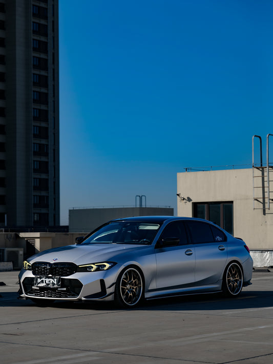BMW 3 Series 330i (with M-package bumper, does not fit base model) M340i G20 G21 LCI 2023-ON with Aftermarket Parts - Front Canards ABS from VTEN