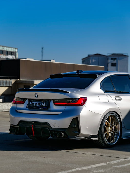 VTEN ABS Gloss Black Rear Diffuser & Canards for BMW 3 Series G20 330i M340i 2023-ON LCI - Performance SpeedShop