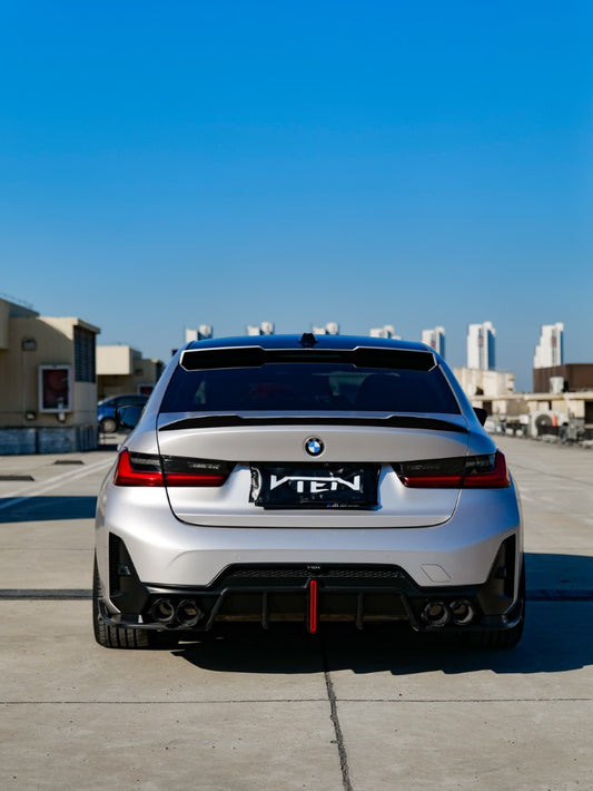 VTEN ABS Gloss Black Rear Diffuser & Canards for BMW 3 Series G20 330i M340i 2023-ON LCI - Performance SpeedShop