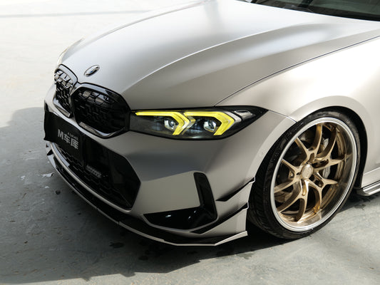 BMW 3 Series 330i (with M-package bumper, does not fit base model) M340i G20 G21 LCI 2023-ON with Aftermarket Parts - Front Lip PP from VTEN