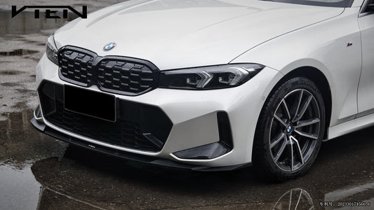 BMW 3 Series 330i (with M-package bumper, does not fit base model) M340i G20 G21 LCI 2023-ON with Aftermarket Parts - Front Lip PP from VTEN