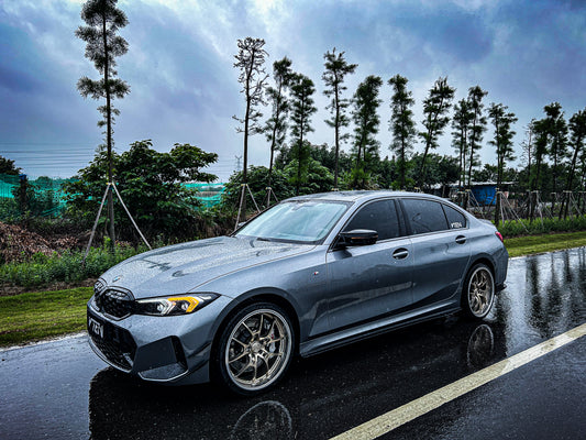 BMW 3 Series 330i (with M-package bumper, does not fit base model) M340i G20 G21 LCI 2023-ON with Aftermarket Parts - Front Canards ABS from VTEN