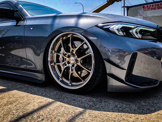 BMW 3 Series 330i (with M-package bumper, does not fit base model) M340i G20 G21 LCI 2023-ON with Aftermarket Parts - Front Canards ABS from VTEN