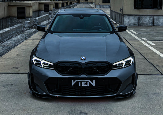 BMW 3 Series 330i (with M-package bumper, does not fit base model) M340i G20 G21 LCI 2023-ON with Aftermarket Parts - Front Lip PP from VTEN