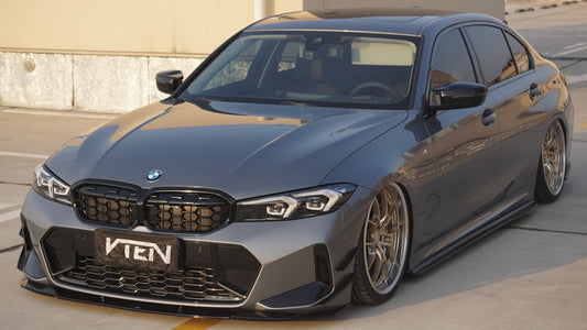 BMW 3 Series 330i (with M-package bumper, does not fit base model) M340i G20 G21 LCI 2023-ON with Aftermarket Parts - Front Canards ABS from VTEN