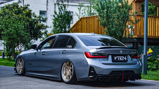 VTEN ABS Gloss Black Rear Diffuser & Canards for BMW 3 Series G20 330i M340i 2023-ON LCI - Performance SpeedShop