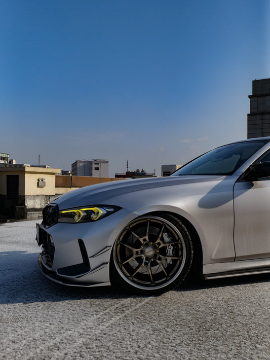 BMW 3 Series 330i (with M-package bumper, does not fit base model) M340i G20 G21 LCI 2023-ON with Aftermarket Parts - Front Canards ABS from VTEN