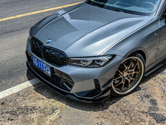 BMW 3 Series 330i (with M-package bumper, does not fit base model) M340i G20 G21 LCI 2023-ON with Aftermarket Parts - Front Canards ABS from VTEN