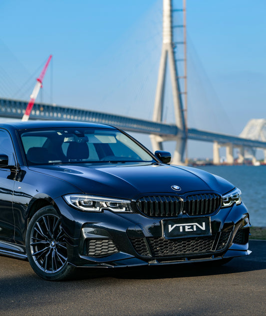 BMW 3 Series 330i (with M-package bumper, does not fit base model) M340i G20 G21 Pre-LCI 2019 2020 2021 2022 with Aftermarket Parts - Front Lip PP from VTEN