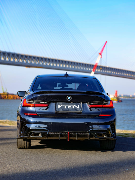 BMW 3 Series 330i M340i G20 G21 Pre-LCI (fitment for 330i requires M-Sport package bumper) 2020 2021 2022 with Aftermarket Parts - Rear Canards ABS from VTEN
