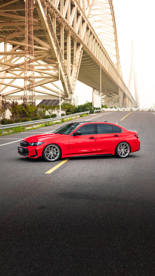 BMW 3 Series M340 330 G20 G21 Pre-LCI 2019 2020 2021 2022 & 3 Series 330 G20 G21 LCI 2023-ON (Non-sport Package Only) with Aftermarket Parts - M3 Style Mirror Caps PP Polypropylene from VTEN