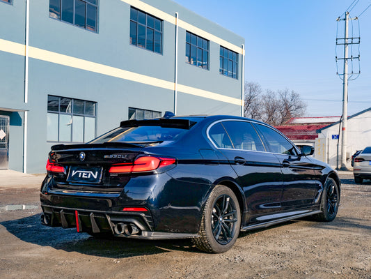 BMW M5/M5C F90 (Fits Both Pre-LCI & LCI) 2018-ON & 5 Series G30 540i M550i (With M-Package Bumper) G30 G31 (Fits Both Pre-LCI & LCI) 2017-ON with Aftermarket Parts - Rear Diffuser PP from VTEN