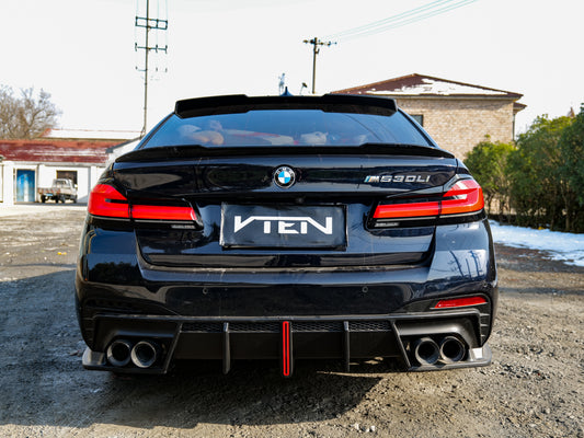 BMW M5/M5C F90 (Fits Both Pre-LCI & LCI) 2018-ON & 5 Series G30 540i M550i (With M-Package Bumper) G30 G31 (Fits Both Pre-LCI & LCI) 2017-ON with Aftermarket Parts - Rear Diffuser PP from VTEN