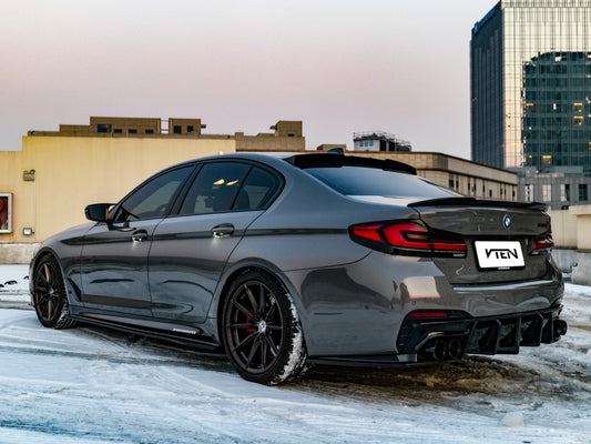 BMW M5/M5C F90 (Fits Both Pre-LCI & LCI) 2018-ON & 5 Series G30 540i M550i (With M-Package Bumper) G30 G31 (Fits Both Pre-LCI & LCI) 2017-ON with Aftermarket Parts - V1 Rear Canards PP from VTEN
