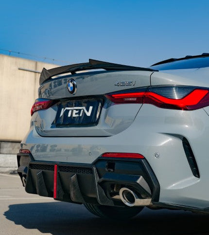 BMW 4 Series 430i M440i G22 2020-ON & M4 / M4C / M4CS G82 2021-ON with Aftermarket Parts - Rear Lip Spoiler ABS from VTEN
