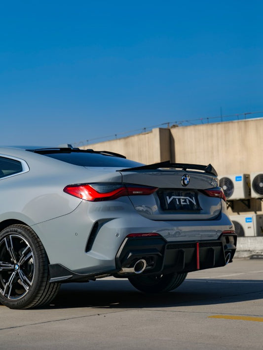 BMW 4 Series 430i M440i G22 2020-ON & M4 / M4C / M4CS G82 2021-ON with Aftermarket Parts - Rear Lip Spoiler ABS from VTEN