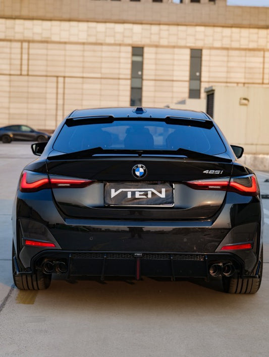 BMW I4 M50 / e Drive 40 G26 & 4 Series Gran Coupe M440i 430i G26 2022-ON with Aftermarket Parts - Rear Roof Spoiler ABS from VTEN