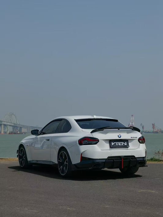 BMW M2 / M2C G87 2023-ON & 2 Series M240 230 G42 2022-ON with Aftermarket Parts - Rear Lip Spoiler ABS from VTEN