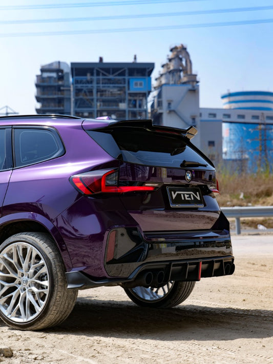 BMW X1 M35i sDrive28i xDrive28i (with M-package bumper, does not fit base model) U11 2023-ON with Aftermarket Parts - Rear Diffuser & Canards ABS from VTEN