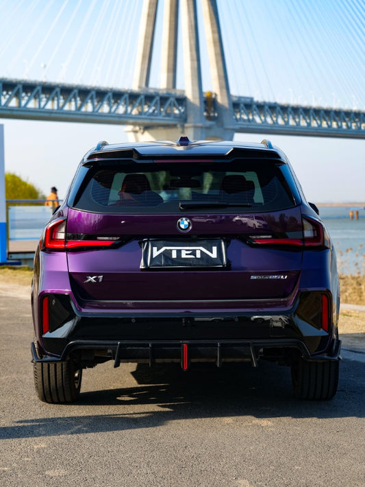 BMW X1 M35i sDrive28i xDrive28i (with M-package bumper, does not fit base model) U11 2023-ON with Aftermarket Parts - Rear Diffuser & Canards ABS from VTEN