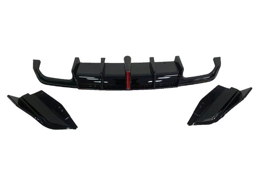 BMW X1 M35i sDrive28i xDrive28i (with M-package bumper, does not fit base model) U11 2023-ON with Aftermarket Parts - Rear Diffuser & Canards ABS from VTEN