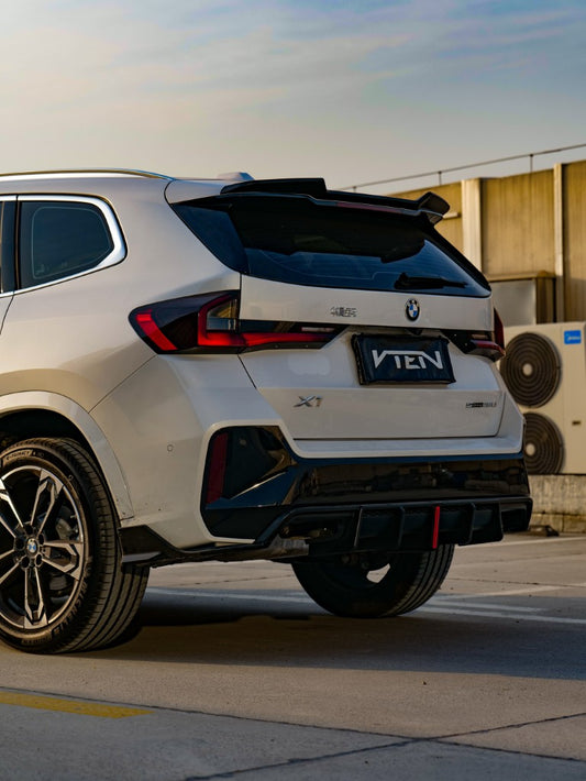 BMW X1 M35i sDrive28i xDrive28i (with M-package bumper, does not fit base model) U11 2023-ON with Aftermarket Parts - Rear Diffuser & Canards ABS from VTEN
