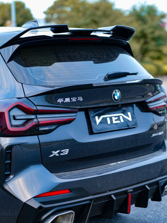 BMW X3 s/x Drive30 G01 LCI & IX3 BEV G08 LCI 2022-ON with Aftermarket Parts - Rear Roof Spoiler ABS from VTEN