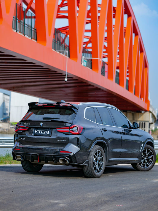 BMW X3 s/x Drive30 G01 LCI & IX3 BEV G08 LCI 2022-ON with Aftermarket Parts - Rear Diffuser & Corner Splitter PP / ABS from VTEN