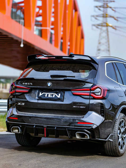 BMW X3 s/x Drive30 G01 LCI & IX3 BEV G08 LCI 2022-ON with Aftermarket Parts - Rear Roof Spoiler ABS from VTEN