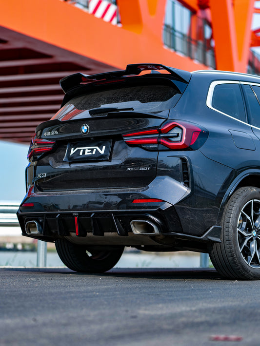 BMW X3 s/x Drive30 G01 LCI & IX3 BEV G08 LCI 2022-ON with Aftermarket Parts - Rear Roof Spoiler ABS from VTEN