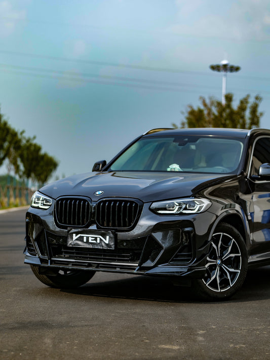 BMW X3 M40 s/x Drive30 G01 LCI & X4 M40 xDrive30 G02 LCI & IX3 BEV G08 LCI 2022-ON with Aftermarket Parts - Front Canards ABS from VTEN