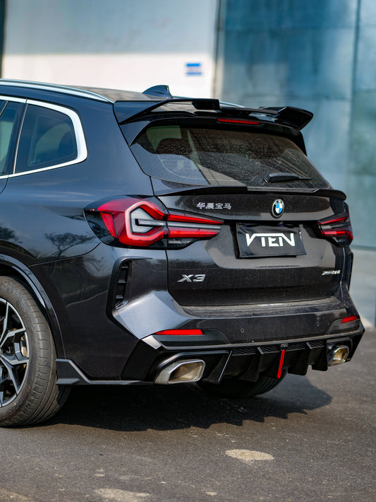 BMW X3 s/x Drive30 G01 LCI & IX3 BEV G08 LCI 2022-ON with Aftermarket Parts - Rear Lip Spoiler ABS from VTEN