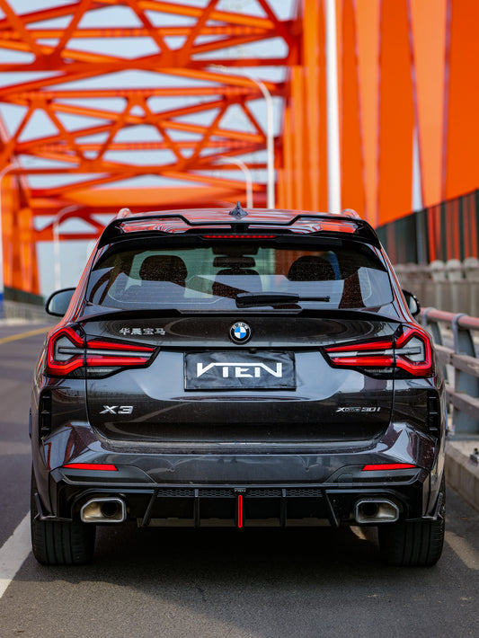 BMW X3 s/x Drive30 G01 LCI & IX3 BEV G08 LCI 2022-ON with Aftermarket Parts - Rear Diffuser & Corner Splitter PP / ABS from VTEN