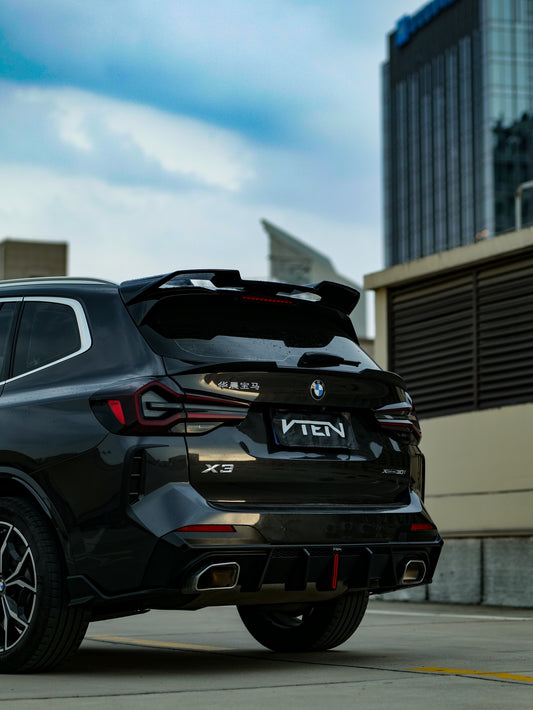 BMW X3 s/x Drive30 G01 LCI & IX3 BEV G08 LCI 2022-ON with Aftermarket Parts - Rear Roof Spoiler ABS from VTEN