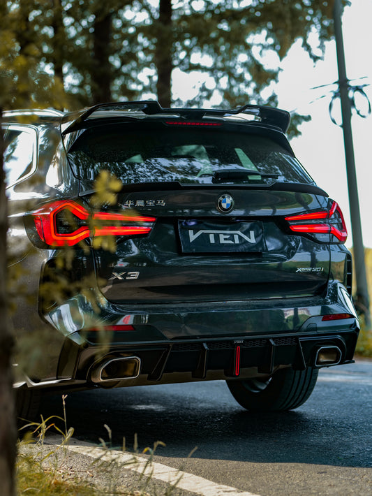 BMW X3 s/x Drive30 G01 LCI & IX3 BEV G08 LCI 2022-ON with Aftermarket Parts - Rear Lip Spoiler ABS from VTEN