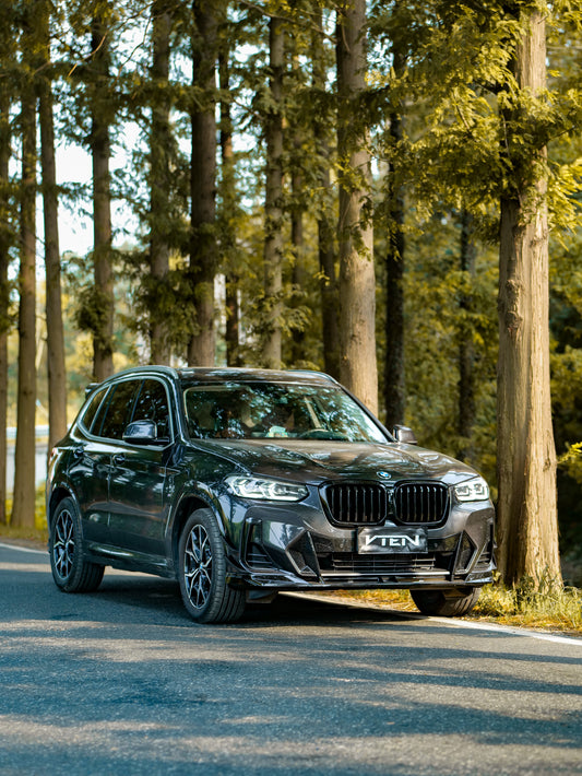 BMW X3 M40 s/x Drive30 G01 LCI & X4 M40 xDrive30 G02 LCI & IX3 BEV G08 LCI 2022-ON with Aftermarket Parts - Front Canards ABS from VTEN