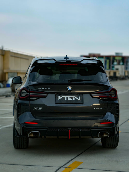 BMW X3 s/x Drive30 G01 LCI & IX3 BEV G08 LCI 2022-ON with Aftermarket Parts - Rear Roof Spoiler ABS from VTEN