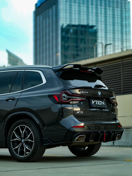 BMW X3 s/x Drive30 G01 LCI & IX3 BEV G08 LCI 2022-ON with Aftermarket Parts - Rear Roof Spoiler ABS from VTEN