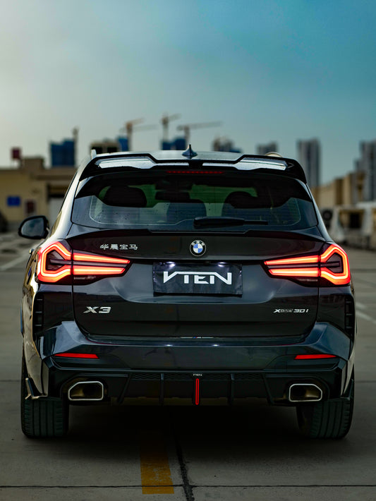 BMW X3 s/x Drive30 G01 LCI & IX3 BEV G08 LCI 2022-ON with Aftermarket Parts - Rear Canards ABS from VTEN