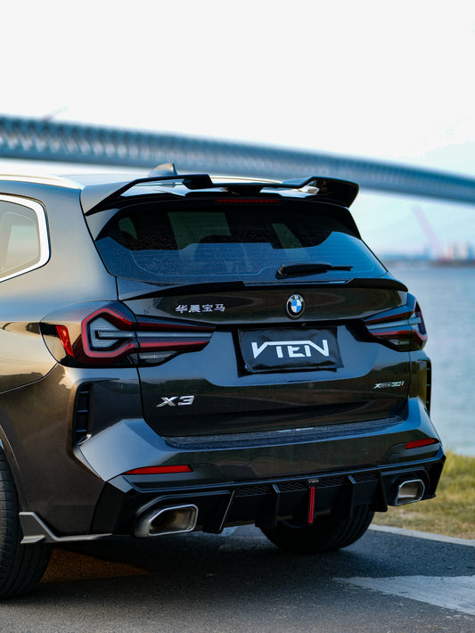 BMW X3 s/x Drive30 G01 LCI & IX3 BEV G08 LCI 2022-ON with Aftermarket Parts - Rear Diffuser & Corner Splitter PP / ABS from VTEN