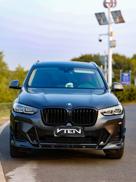 BMW X3 M40 s/x Drive30 G01 LCI & X4 M40 xDrive30 G02 LCI & IX3 BEV G08 LCI 2022-ON with Aftermarket Parts - Front Canards ABS from VTEN