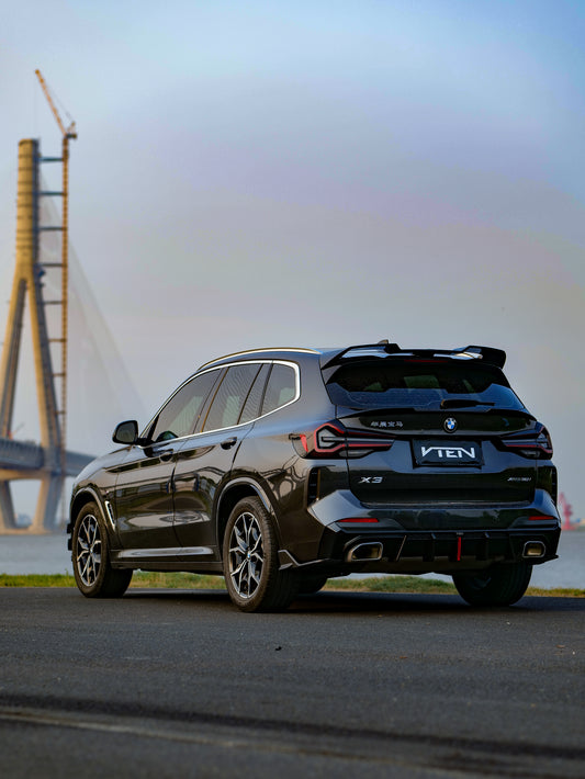 BMW X3 s/x Drive30 G01 LCI & IX3 BEV G08 LCI 2022-ON with Aftermarket Parts - Rear Diffuser & Corner Splitter PP / ABS from VTEN