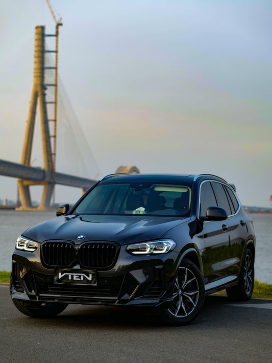 BMW X3 M40 s/x Drive30 G01 LCI & X4 M40 xDrive30 G02 LCI & IX3 BEV G08 LCI 2022-ON with Aftermarket Parts - Front Canards ABS from VTEN