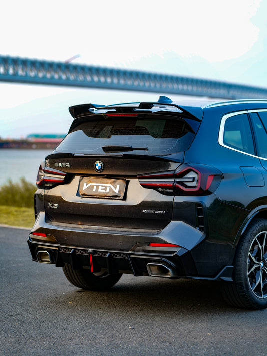 BMW X3 s/x Drive30 G01 LCI & IX3 BEV G08 LCI 2022-ON with Aftermarket Parts - Rear Diffuser & Corner Splitter PP / ABS from VTEN