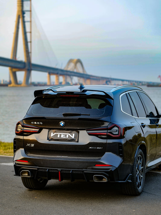 BMW X3 s/x Drive30 G01 LCI & IX3 BEV G08 LCI 2022-ON with Aftermarket Parts - Rear Canards ABS from VTEN