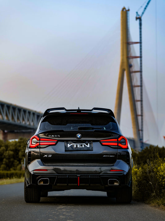 BMW X3 s/x Drive30 G01 LCI & IX3 BEV G08 LCI 2022-ON with Aftermarket Parts - Rear Lip Spoiler ABS from VTEN