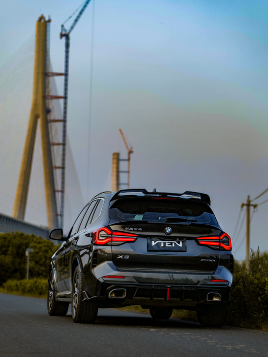 BMW X3 s/x Drive30 G01 LCI & IX3 BEV G08 LCI 2022-ON with Aftermarket Parts - Rear Diffuser & Corner Splitter PP / ABS from VTEN